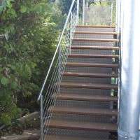 Treppe für einen Gartenausgang